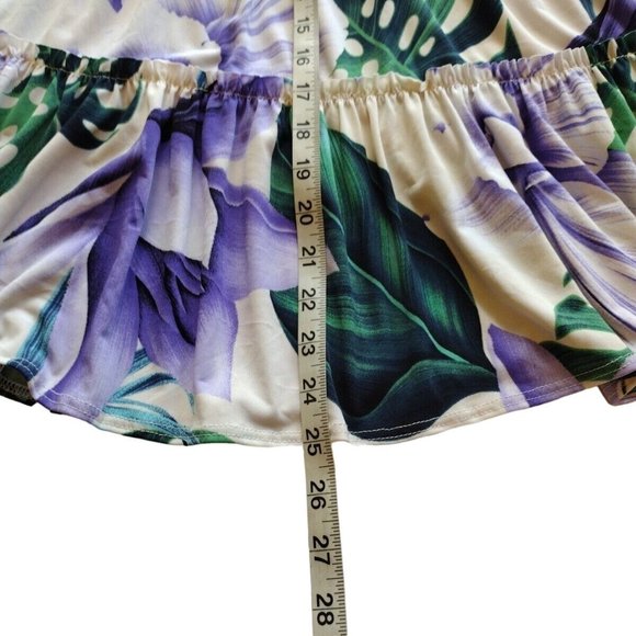 Sol RHR Top Womens Small Flutter Cuff Baby Doll Floral - Picture 8 of 9